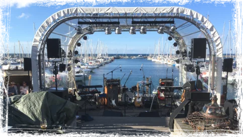 Bühnenbeschallung für die Pink Floyd Show Distant Bells auf der Vielmeer Terrasse in Kühlungsborn